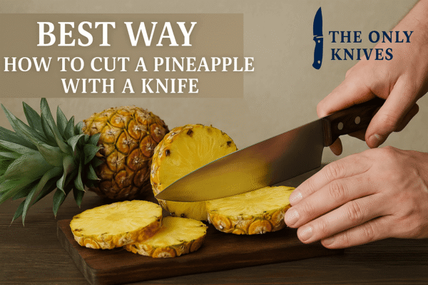 best way how to cut a pineapple with a knife